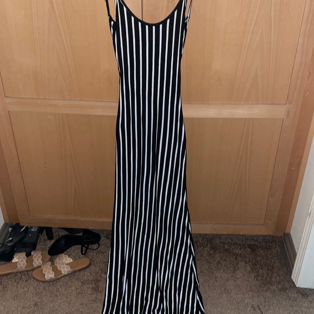 Long stripped maxi dress